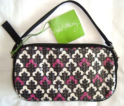 VERA BRADLEY Shimmer Wristlet Canterberry Magenta - Perfect Phone Size - NWT