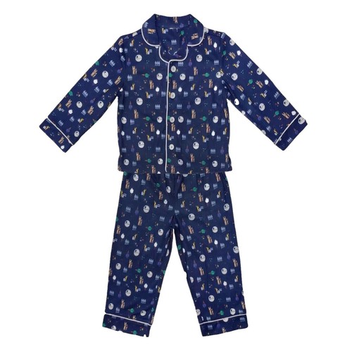 SimZoo Kids Animal Pajamas, Boy Girls Blue Algae Fish