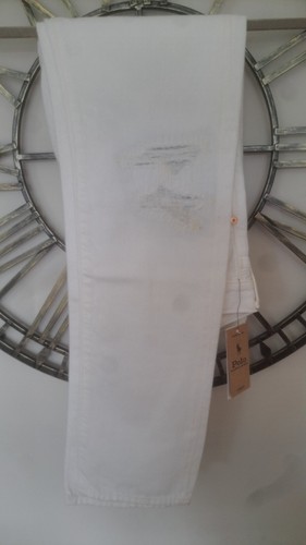 BNWT BN Polo Ralph Lauren Sullivan Slim Patchwork Distressed Jeans White W28 L30 - Picture 10 of 12