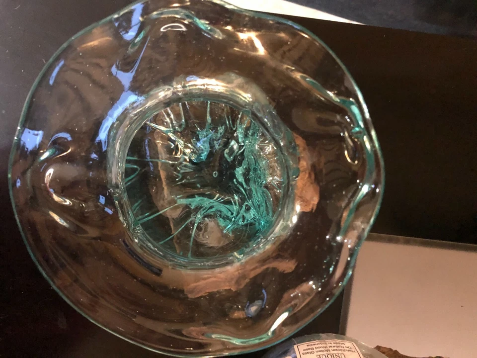 Vase - Molten Glass on driftwood, new, hand made, unique. Conversation starter - Image 3 of 4