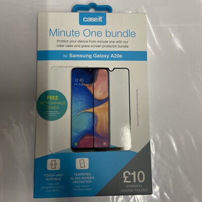 case it minute one bundle Backcase und Tempered Flash für Samsung Galaxy A20e