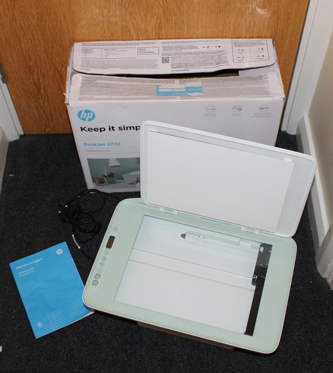 HP DeskJet 2722 White All In One Printer Opened Hardly Used