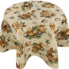 Tischdecke WEIHNACHTEN Rund 140 Hossner Candela GOBELIN Decke Weihnachtsdecke