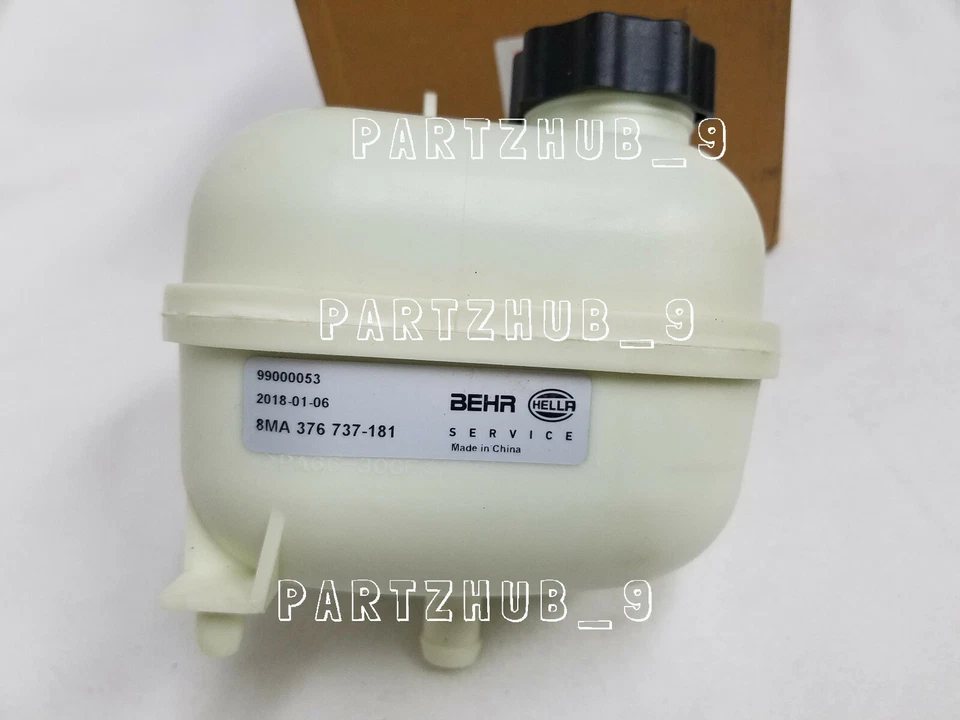 Tanque de expansión de desbordamiento de depósito de refrigerante del motor BEHR con tapa para Mini Cooper S Foto 3 de 4