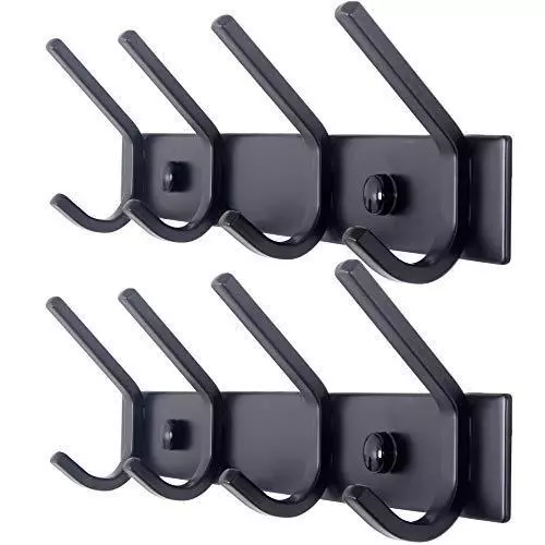 WEBI Coat Rack Wall Mounted,4 Coat Hooks for Hanging Coats,Heavy Duty Metal  Hook