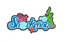 PREMADE SCRAPBOOK PAPER PIECING-LAYOUT-SUMMER-TITLE-BEACH-OCEAN-SNORKELING