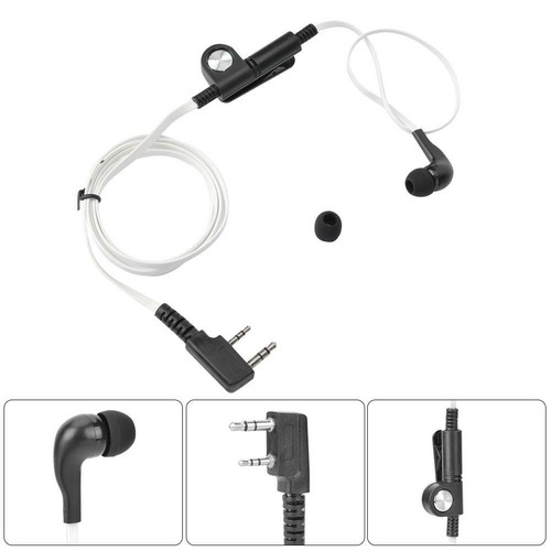 2-pinowy zestaw słuchawkowy mikrofonu PTT Walkie Talkie Słuchawki douszne do radia Kenwood / Baofeng - Zdjęcie 25 z 28