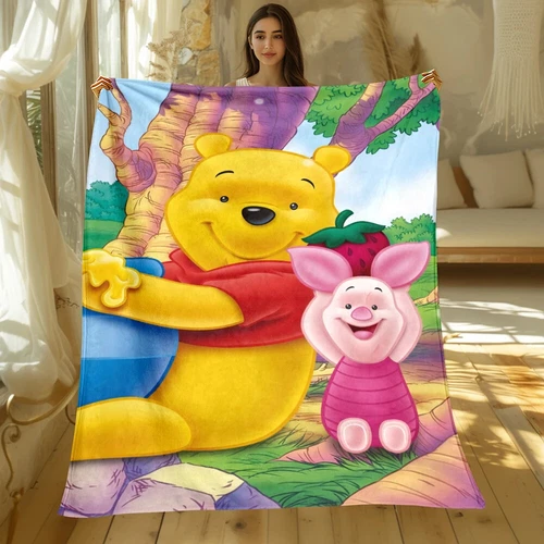 Manta de franela para niños 3D Winnie Pooh manta de dormitorio manta para dormir regalo - Imagen 7 de 13