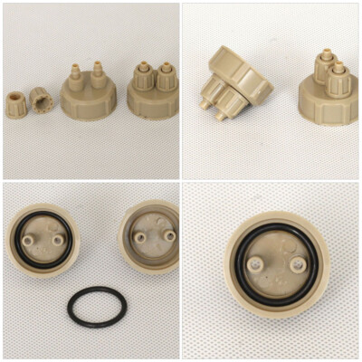 Hohopeti 2-Pack Aquarium CO2 Reactor Bottle Caps - Quick Diffuser Caps For DIY Carbon Dioxide Generator Systems