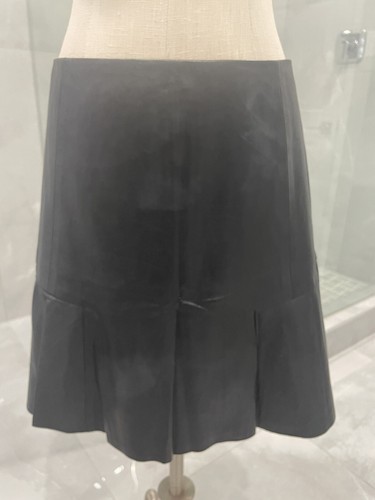 FALDA DKNY PIEL DE CORDERO CUERO NEGRA TALLA 10 - Imagen 4 de 20