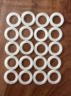 1000 Unterlegscheiben Kunststoff weiß Mitte 12mm, Außen 19mm, Stärke 1,5mm