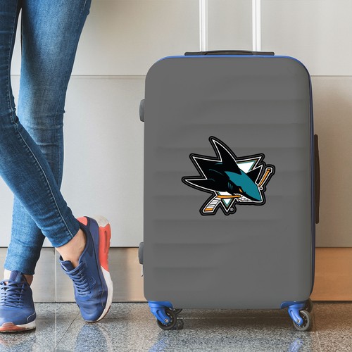 Fanmats NHL San Jose Sharks Decal Large 8"X8" Auto RV Boat Cooler Luggage - Picture 2 of 2