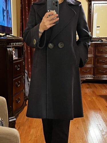 Zara Wool Coat Navy Size XS