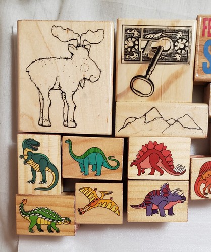 Stempel (21) verschiedene Größen 3 unbenutzte Dinosaurier (8) Lebensmittel 1 Pfund 5 Unzen - Bild 2 von 6