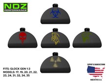 for Glock 17 19 Gen 1-3 Grip Insert Plug Aluminum Color Filled Engraved Skulls