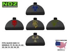 for Glock 17 19 Gen 1-3 Grip Insert Plug Aluminum Color Filled Engraved Skulls