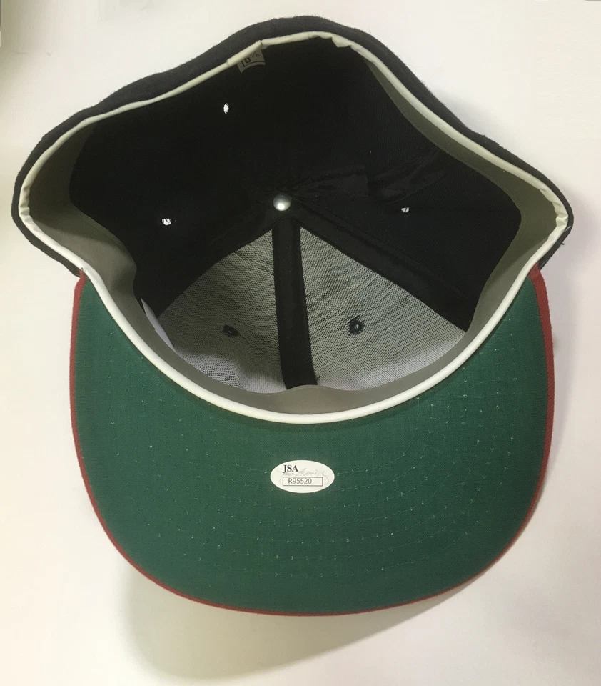 Warren Spahn signed Milwaukee Braves Cooperstown baseball hat auto HOF JSA COA - Image 3 of 4