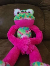 NWT Toadally Funky Frogz Frog Plush Pink & Green Mommy Thinks I’m Purrfect! Cute