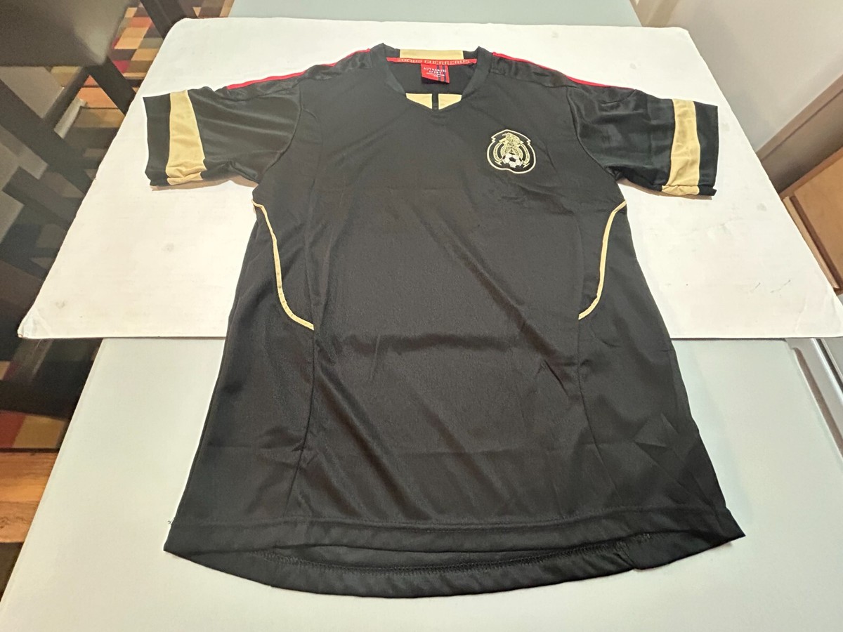 2012 Mexico #14 Chicharito Men's Soccer Jersey (XS) Black Red Gold