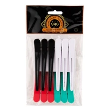 3x Premium Pin Company 999 Coloured Nylon Aluminium Sectioning Hair Clips 12pk
