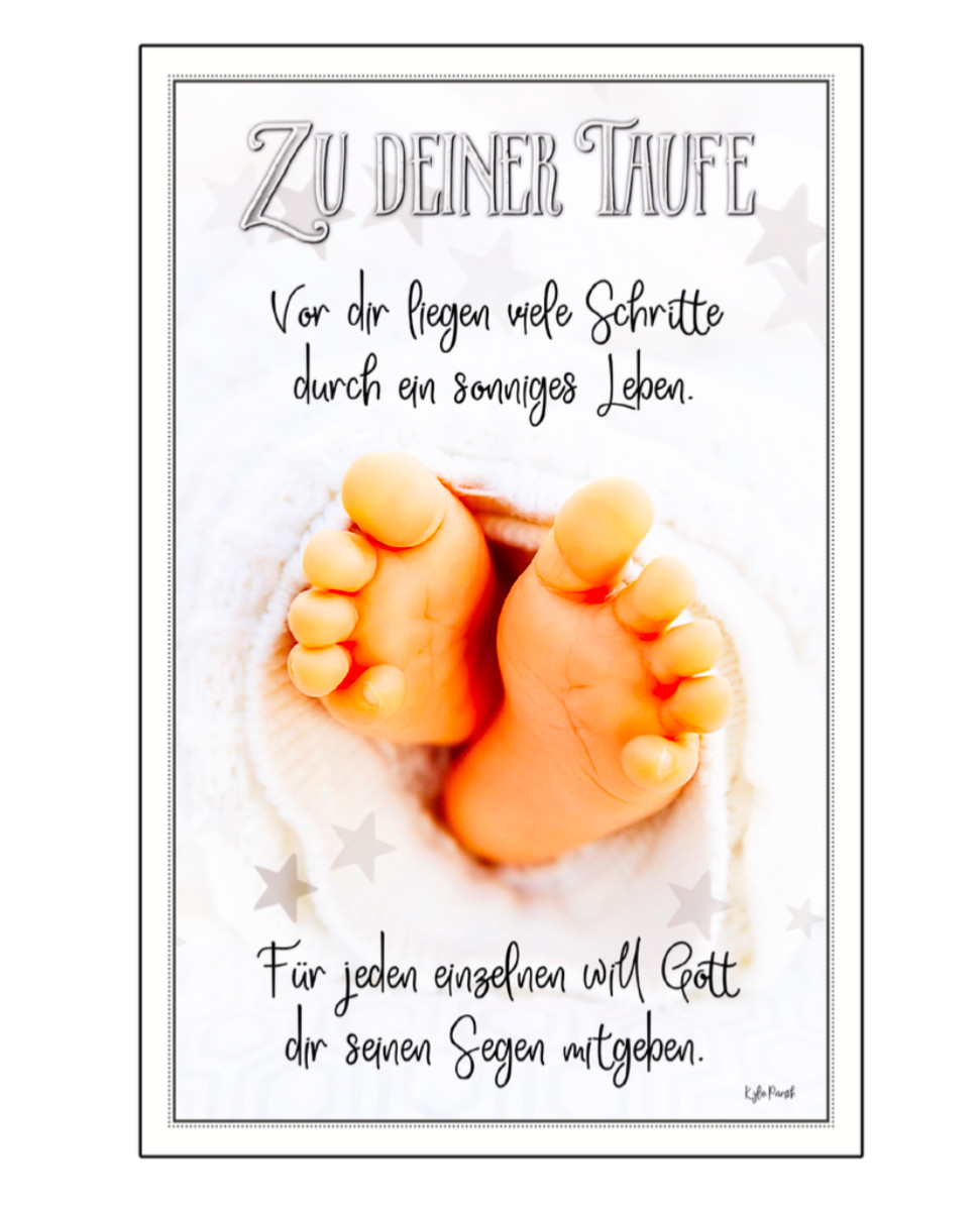 Taufe Glückwunschkarte Taufkarte Religion Kind Baby Spruch Grußkarte Premium