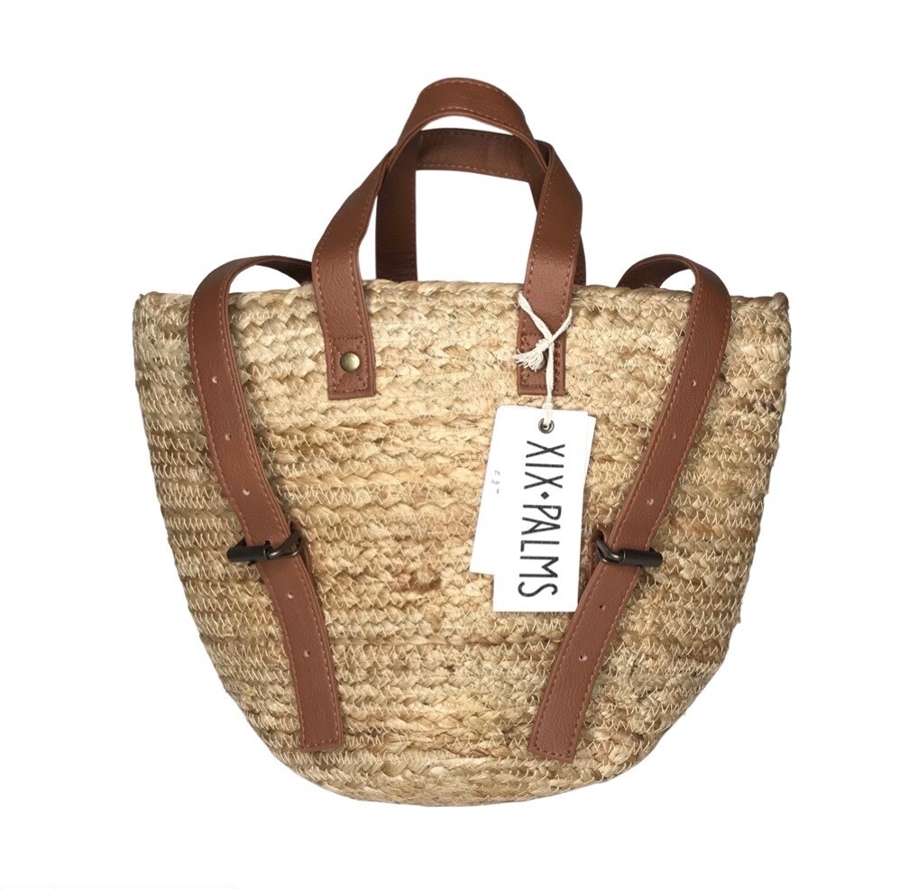 XIX PALMS Beach Insulated Cooler Picnic Shorebreak Woven Jute Backpack NEW XIX Palms Shorebreak Picnic Cooler Bag Backpack Insulated  main image 3
