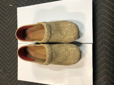 dansko metallic floral nubuck