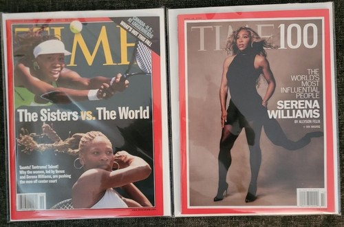2001 2025 SERENA w/ VENUS WILLIAMS TIME magazine NEWSSTAND BAGGED AND BOARDED - Picture 2 of 2