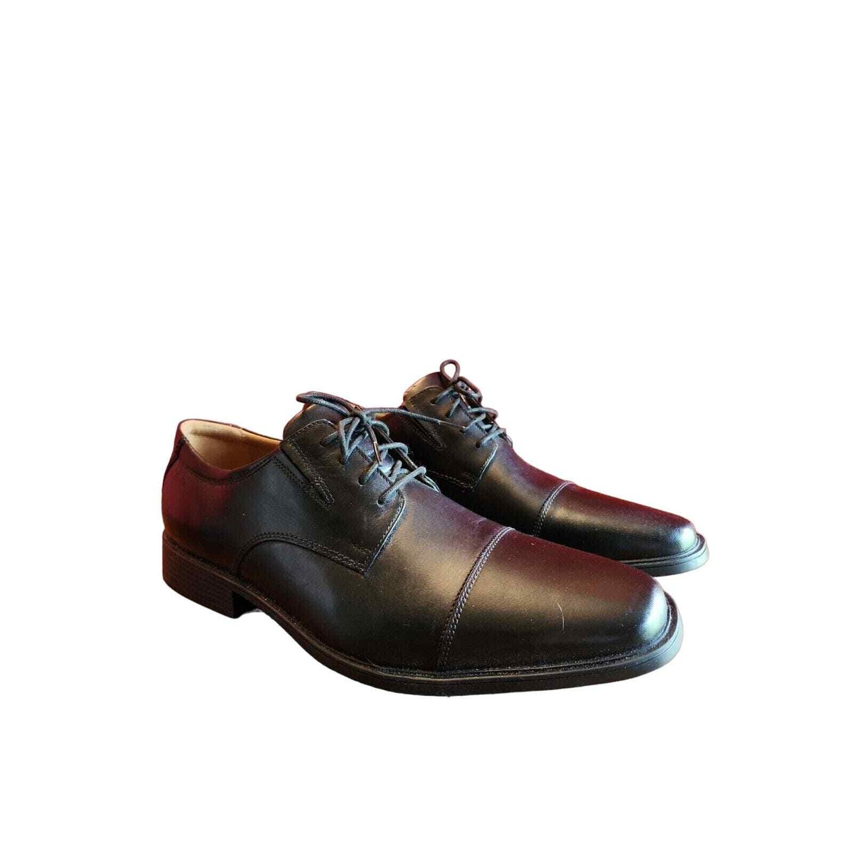 Clarks Black Leather Cap-Toe Derby Oxford Derby Shoes Clarks Wenham Cap Clarks Black Leather Cap-Toe  main image 2