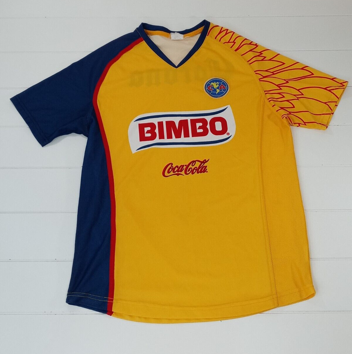 Club America Soccer Bimbo Coca Cola Corona Polyester Large Jersey