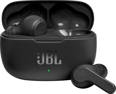 JBL Vibe 200TWS Bluetooth Earbuds Headphones - Black (JBLV200TWSBLKAM) - NEW 