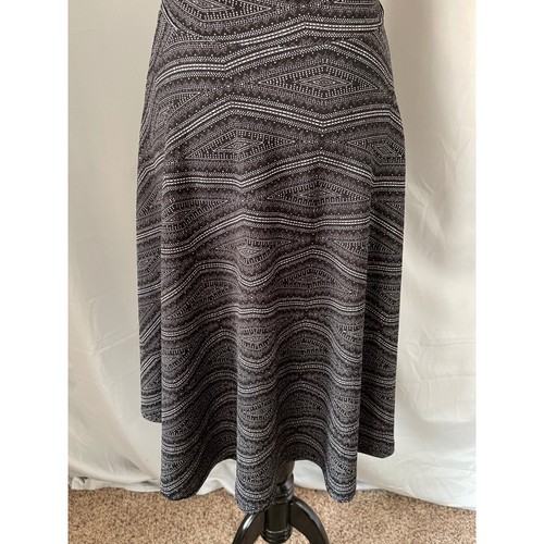 Abstract Diamond Print Black/White 3/4 Sleeve Midi Dress - Picture 6 of 11