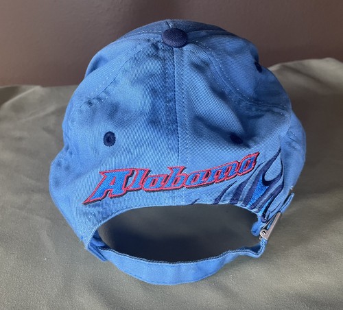 Talladega Super Speedway Racing Alabama Cap Hat Adjustable Blue Flames - Picture 3 of 8