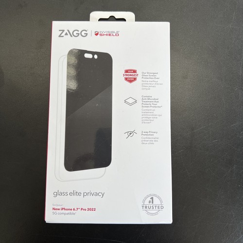 iPhone 14 Pro Max Screen Protector ZAGG Glass Elite Privacy New 6.7