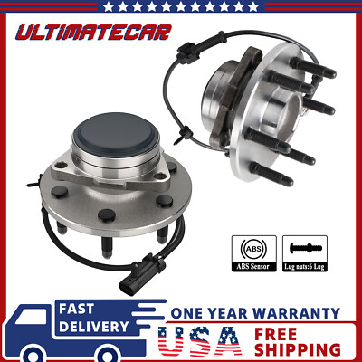 #ad #ad Pair 2 Front Wheel Hub Bearing Assembly For Chevy Tahoe GMC Sierra Yukon 2WD $75.88