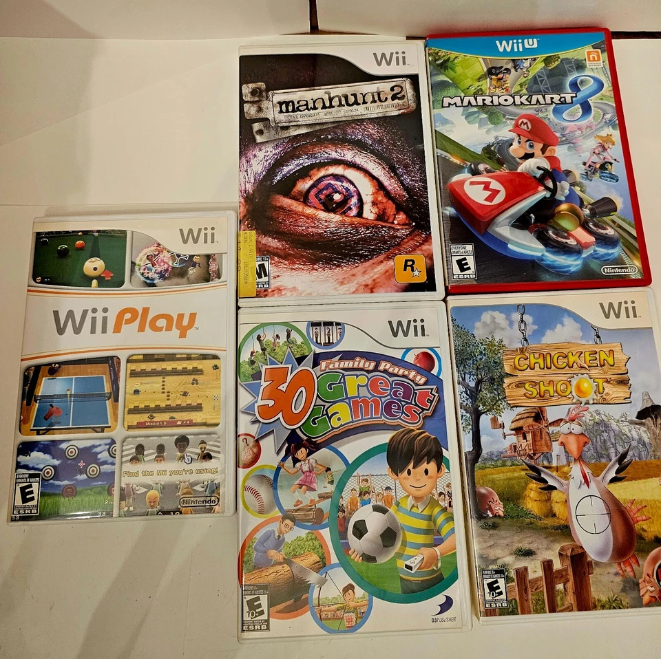 任天堂 Wii 和 Wii U 批量 5 个游戏 Mario Kart8、Manhunt2 等已测试。 — 第 2/4 张图片