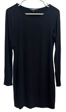Lulu’s Black Knit Long Sleeve Bodycon Fitted Dress Size Large 