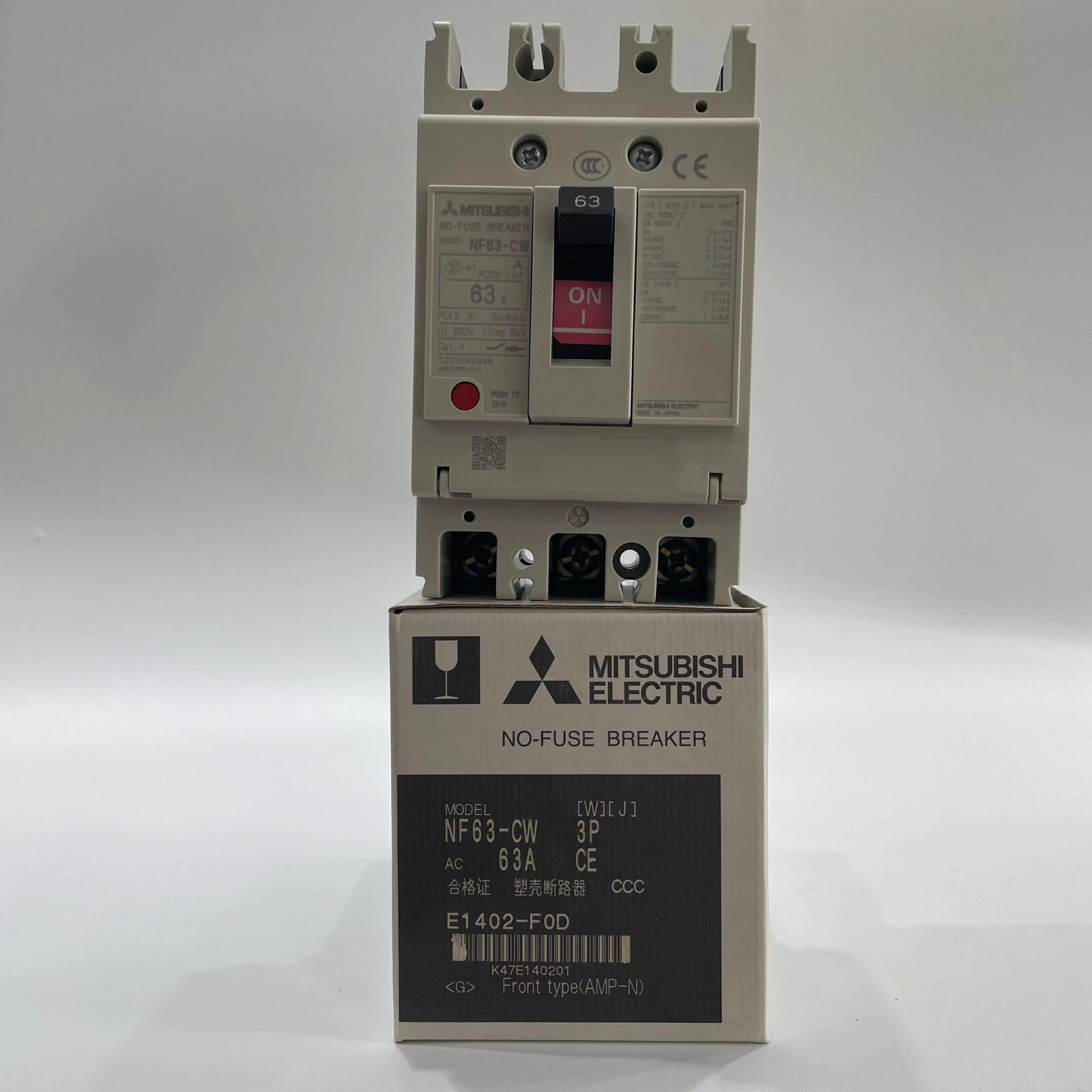 1PC New Mitsubishi NF63-CW 3P 63A Circuit Breaker NF63CW Free