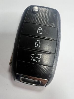 ORIGINAL KIA 3 TASTEN FERNBEDIENUNG KLAPPSCHLÜSSELANHÄNGER GETESTET & FUNKTIONSFÄHIG, OMRON OKA-870T!!