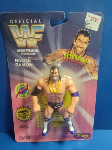 VINTAGE 1994 WWF BEND-EMS RAZOR RAMON FIGURE Facto...