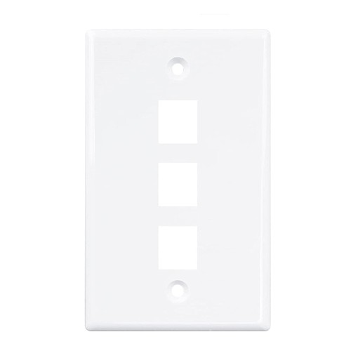 1 Plaque Murale Ethernet à 3 Ports, Plaque Murale RJ45 avec Insert de Coupl8911 - Photo 3/7