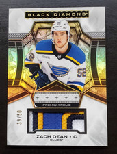2024-25 Black Diamond Zach Dean Premium 4 Color Relic RC 39/50 #BDB-ZD Blues