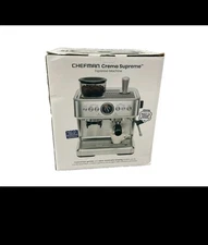 CHEFMAN Crema Supreme Semi-Automatic Espresso Machine RJ54-G-SS Silver BRAND NEW