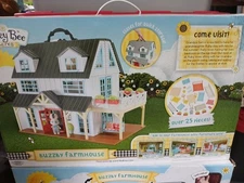 Honey Bee Acres Buzzby Farmhouse  Playset & Mini Figure 25 Pcs. Farm House