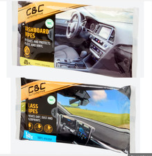 80 Auto Feuchttücher – 40 Scheiben streifenfrei + 40 Dashboard Pflege & Schutz