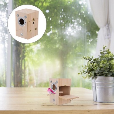 Vogelzüchtung Nest Shotet Nist Box Natural Holz Papageien Paarungsschachtel