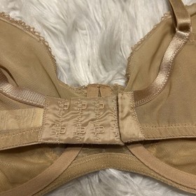 Le Perla 38D Bra Tan Villa Toscana Underwire Back Closure Sheer Cup