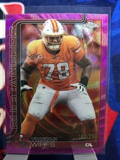 Tristan Wirfs 2025 Topps Chrome Pink Wave Refractor Buccaneers /250