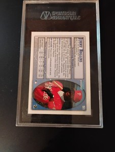 1998 Bowman Chrome Jimmy Rollins Rookie Card #181 SGC 9 Mint (see scan)