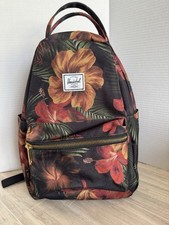 Herschel Zaino Hibiscus 15” Tropical Hawaiano Zip Anteriore 2 Tasche Laterali